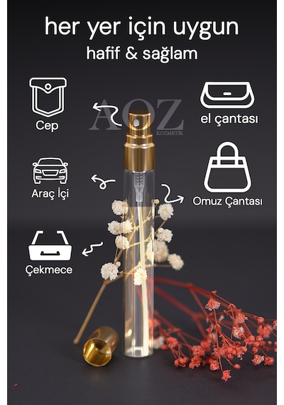 Aoz Kozmetik Parfüm Dolum Seti Doldurulabilir Mini Parfüm Şişesi Cep Parfüm Şişesi Taşınabilir Parfüm Şişesi 10Ml