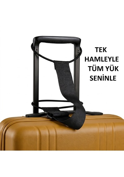 Aibar Çok Amaçlı Valiz Üstü Çanta Sabitleme Kemeri Ayarlanabilir Bagaj Taşıma Aparatı Siyah