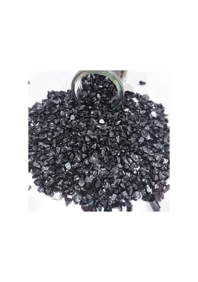 Dekoratif 4-8 Mm Arlığında Gerçek Cam Kırığı 1 Kg Siyah