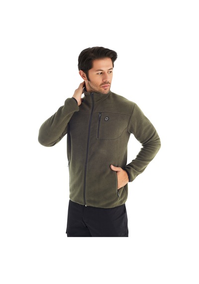 Crozwise Tam Fermuarlı Sweat 6037-04 Yeşil
