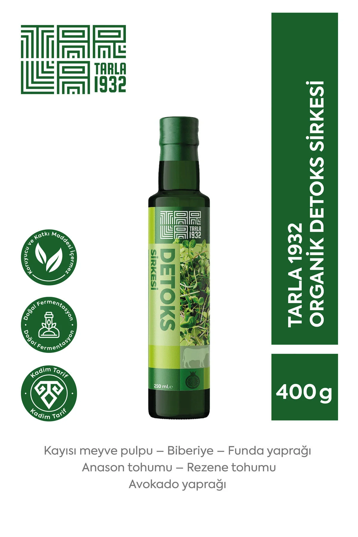 Tarla 1932  Sirkesi 250 Ml Doğal Fermantasyon