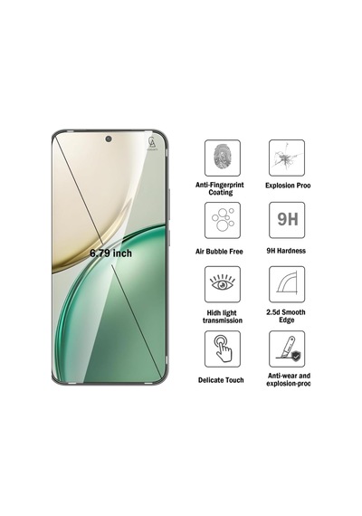 Honor Magic 8 Lite İle Uyumlu Ekran Koruyucu Şeffaf Temperli Kırılmaz Cam Ekran Koruyucu 3 Adet