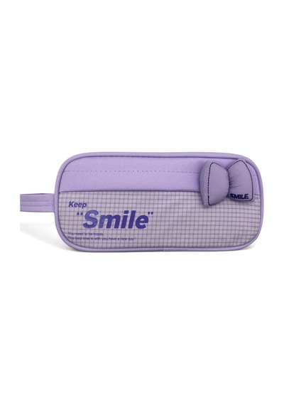 Kalem Kutusu Fiyonk Smile Geniş Kapasiteli İki Bölmeli Kalemlik - Mor