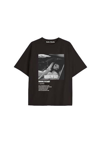 Kalic Studio Lana Del Rey Oversize T-shirt Kod21 Siyah-21