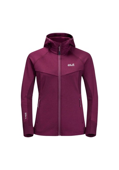 Jack Wolfskın Jack Wolfskin Hydro Grid Fleece Kadın Mor Outdoor Ceketi 1014 Mürdüm