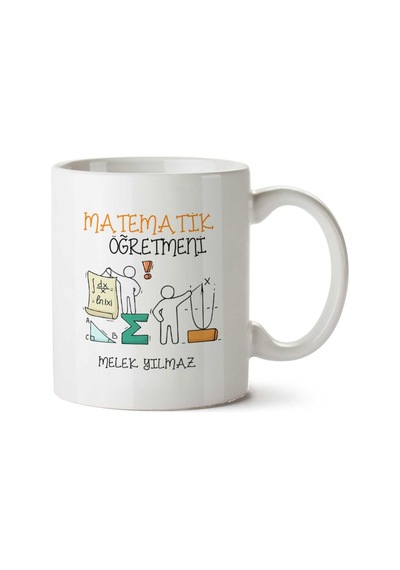 Kişiye Özel Matematik Öğretmeni 12 Kupa Bardak Çok Renkli