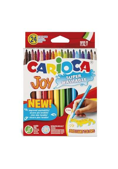 Carioca Joy Süper Yıkanabilir Keçeli Boya Kalemi 24'lü 124-Pembe