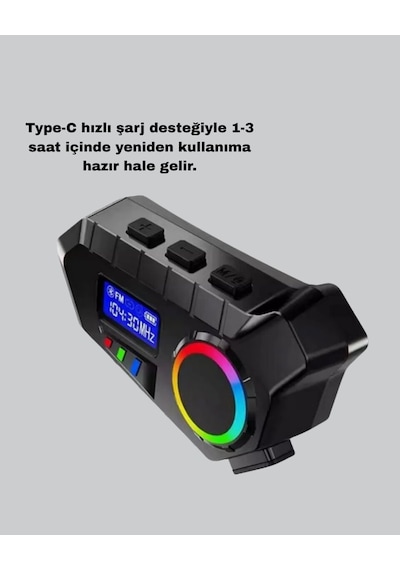 Motosiklet Ve Günlük Kullanım İçin Bluetooth Hoparlör Ve Disk Kilidi Seti Cn