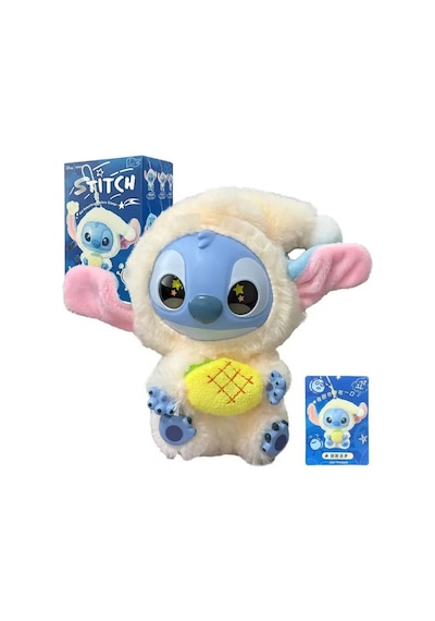 Stitch Sürpriz Anahtarlık Yeni Nesil Labubu Model Stitch Anahtarlık Süpriz Kutusunda 15 Cm Mor - Siyah