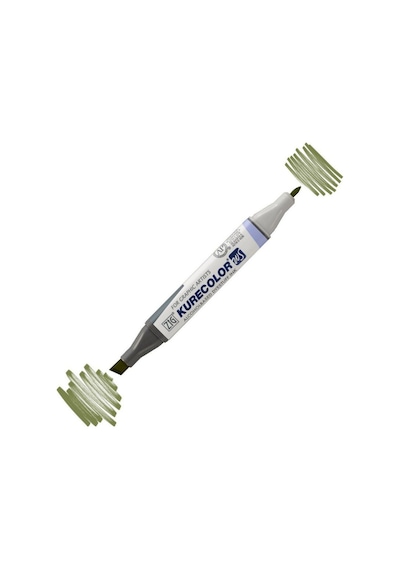 Zig Kurecolor Kc3000 Twin S Marker 545 Olive Green