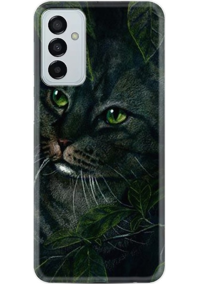 Samsung Uyumlu Galaxy A04S Kilif Resimli Silikon Flowers Cat 1345 556613072