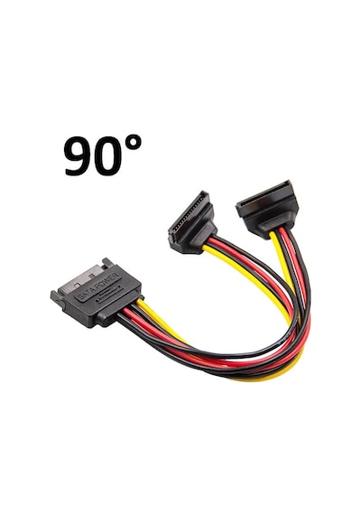90 Derece Sata Power Çoğaltıcı 2 Li Y Splitter Sata Güç Kablo 90 Derece Sata Power Çoğaltıcı 2 Li Y Splitter Sata Güç Kablo