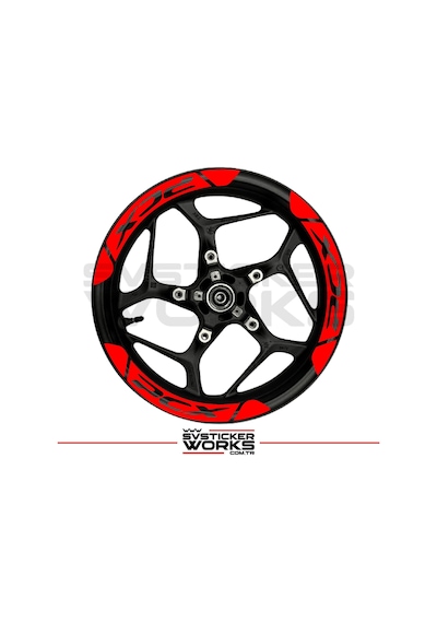 Honda Pcx Jant Şeridi Geniş Sticker Dıştan İçe Kaliteli Yüksek Yapışkanlı Sticker Kırmızı