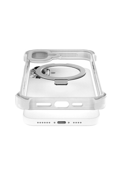 Apple Uyumlu iPhone 16 Kılıf Magsafe Şarj Özellikli Raptic Dual Serisi Şeffaf Standlı Kapak Şeffaf