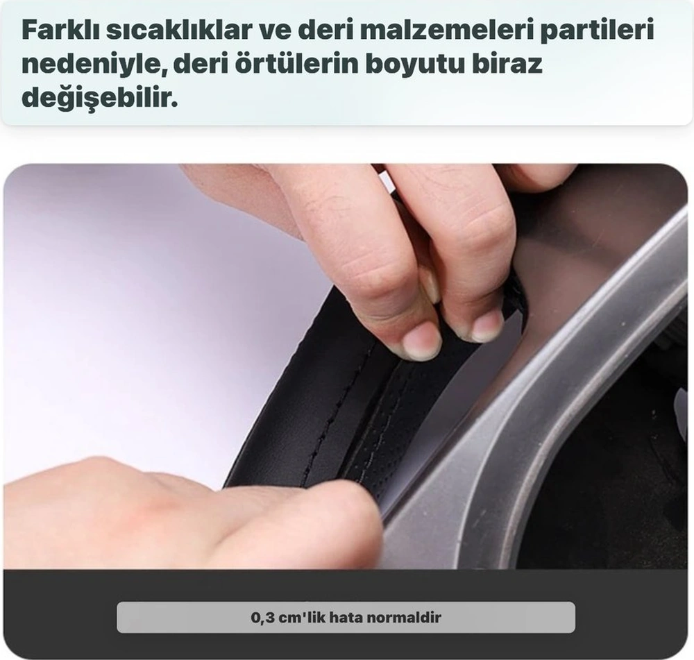 Fiat Egea 2020-2025 Araca Özel Dikmeli Direksiyon Kılıfı Nokta 5d Siyah