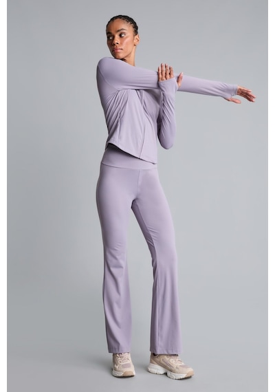 Defacto Esnek Kumaş Aırtech Flare Fit Yüksek Bel Beli Saran Sporcu Pantolon C9192ax26aupr522 Mor-pr522