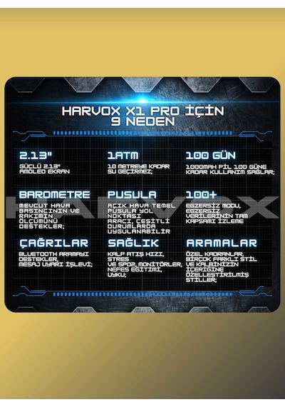 Harvox X1 Pro Tank Outdoor Akıllı Saat (İthalatçı Garantili)