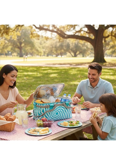 20 Lt Piknik Sepeti 1120 Picnic Bag -333 Karışık/Çok Renkli