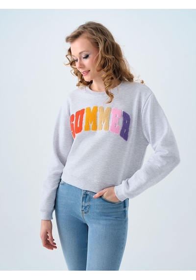 LOFT Regular Fit Kadın Sweatshirt Lf2040230 Q1.v1 Gri Melanj