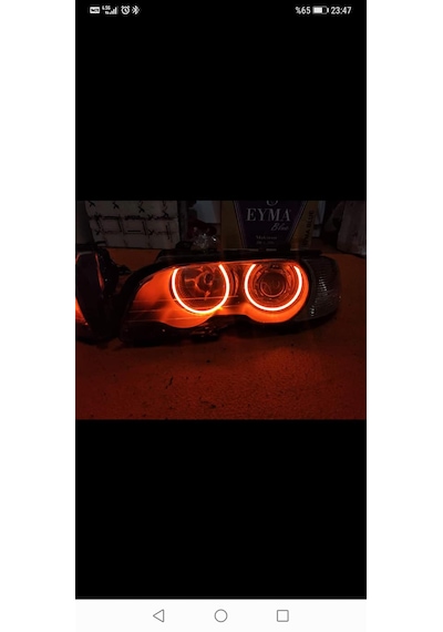 Bmw E46 Led Angel Halka Seti Amber Turuncu Renk Halka Takımı Premium Görüntü