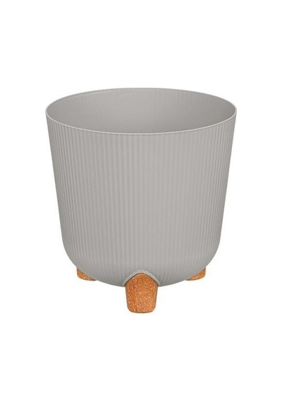 Omnipazar Elf-452 Dekoratif Derin Nostalji Ayaklı Saksı Takımı 9 Litre Taş Gri