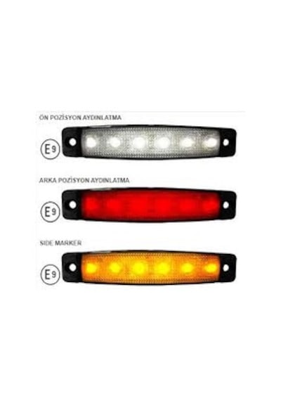 24 Volt Parmak Led Lamba - 10 Adet Beyaz