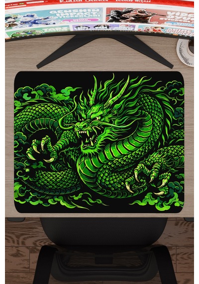 Ejderha Yeşil V3 48x40 Xl Gaming Kauçuk Kaymaz Taban Mouse Pad Fare Altlığı