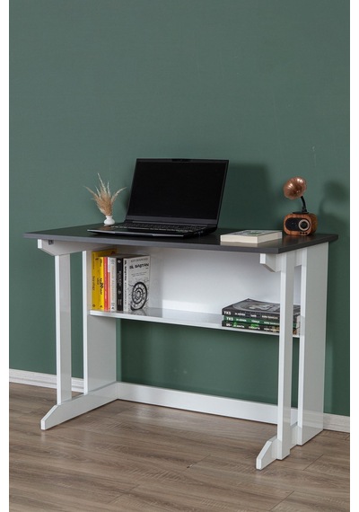 Enda Home Pillar Kütüphaneli Geniş Çalışma Masası 100x56 Cm Antrasit Enda Home Pillar Kütüphaneli Geniş Çalışma Masası 100x56 Cm Antrasit