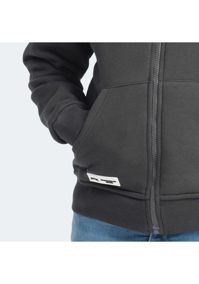 Slazenger LEKAN Çocuk Fermuarlı Kapüşonlu Cepli Koyu Gri Sweatshirt