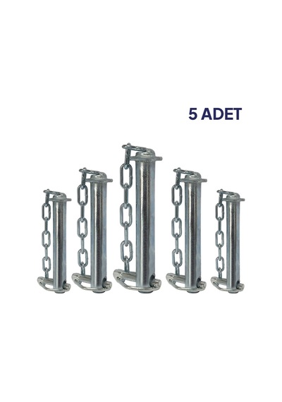 Q25mm - 130mm Zincirli Orta Kol Pimi 5 Adet