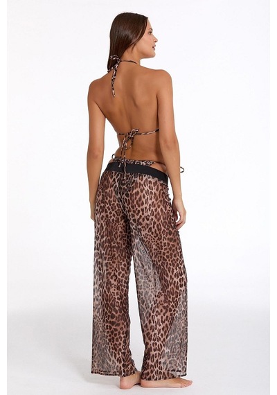 Argento 2089-3021 Tül Pantolon Pareo Leopar