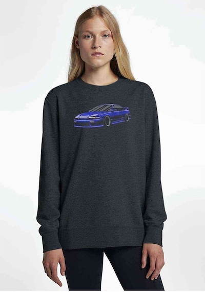 Nissan Silvia Baskılı Füme Antrasit Kadın Sweatshirt