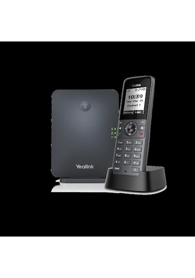 Yealınk W71p, W71h Dect Telefon İle W70b Baz İstasyonu, Kablosuz Ip Telefon, Siyah, 1.8" Siyah Beyaz