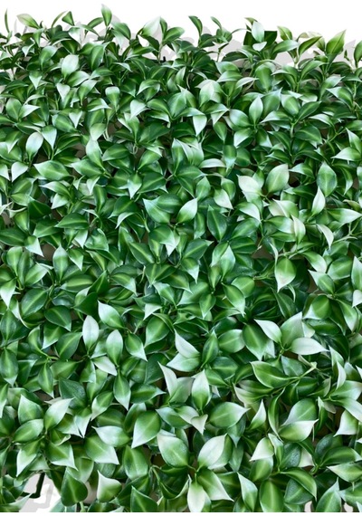 Cihan Çiçekçilik Yapay Beyaz Detaylı Limon Yaprağı Bitki Duvar Kaplama 50x50 Cm Beyaz- Yeşil