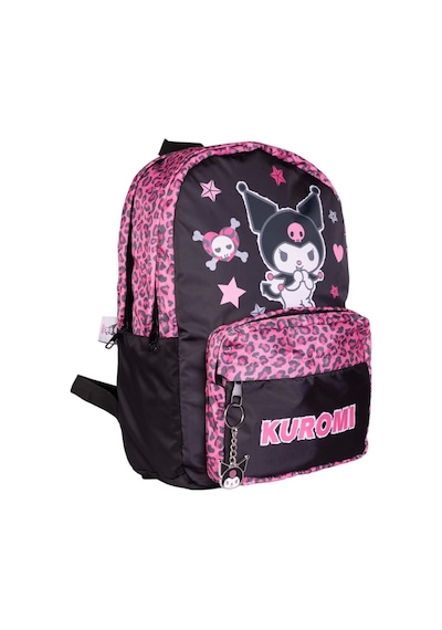 Kuromi Okul Çantası Pembe Leopar Desenli