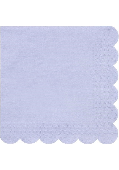 Meri Meri - Pale Blue Napkins - Açık Lila Peçeteler - L - 20'li