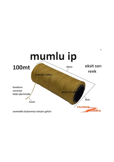 Mumlu İp 100mt Oksit Sarı Renk Hobi Tipi