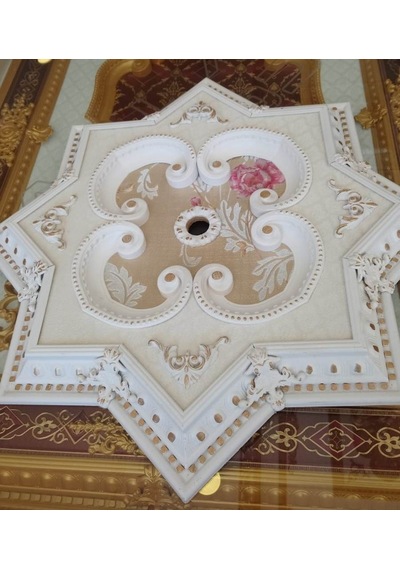 Decogold 90 Cm Yıldız Beyaz Altın Saray Tavan