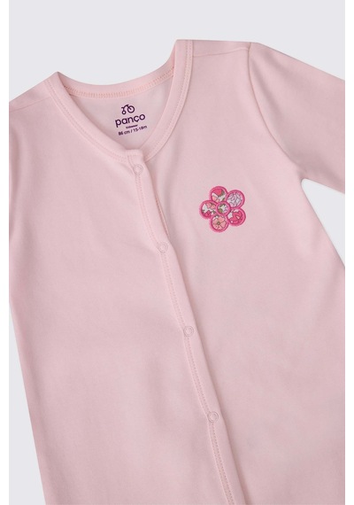 Panço Liberty Kumaş Yenidoğan Pembe Tulum