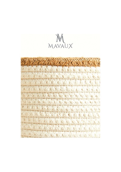 Mavaux Çok Amaçlı, 30cm-30cm Orta Boy, Yanları Saplı, Sepet, Jüt, Hasır, Dokuma Sepet, Düzenleyici Bejküçük