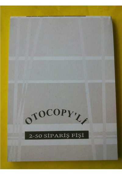 Sipariş Fişi Kendinden Karbonlu 2 Nüsha 14 Cm X 19 Cm 12 Cilt Fiy