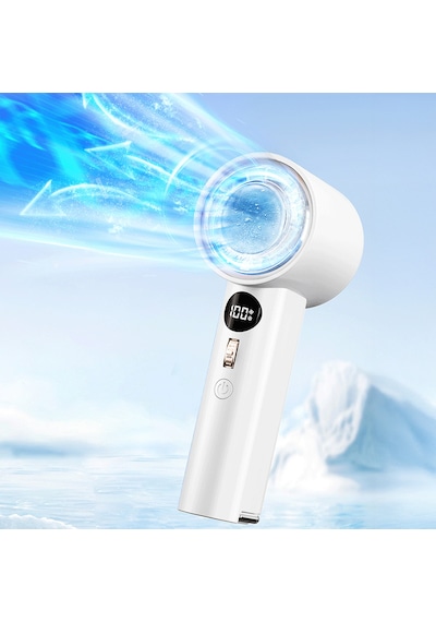 Wiwu Wi-fs016 Dijital Led Göstergeli Soğutucu El Fanı Beyaz