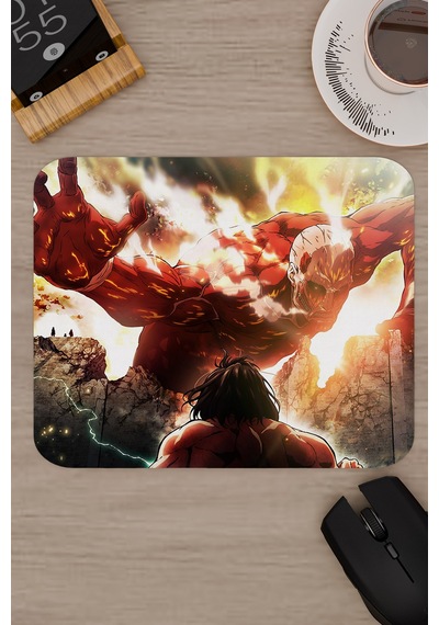 Attack On Titan Anime V5 - 22x18 Gaming Kauçuk Kaymaz Taban Mouse Pad Fare Altlığı