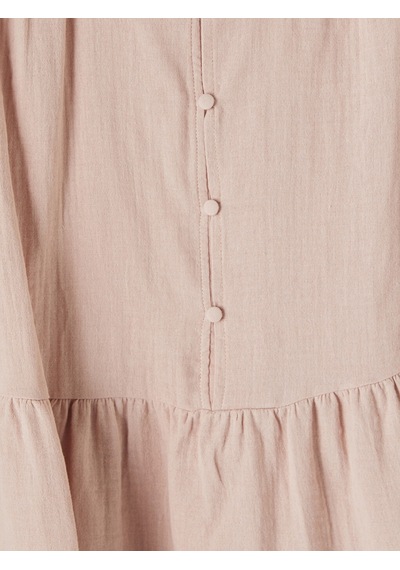Lcw Modest Pembe Büzgülü Kadın Müslin Tunik