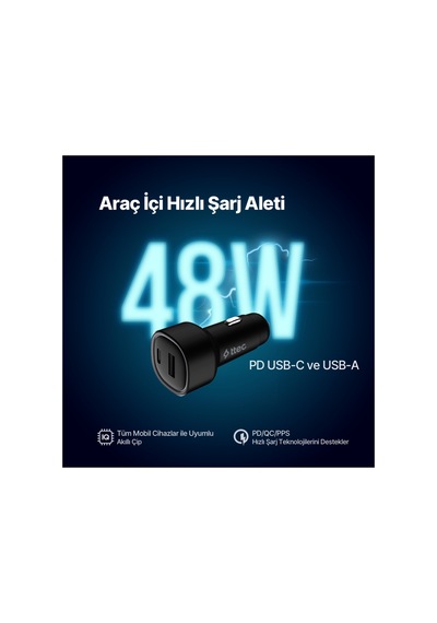 Ttec Smartcharger Duo Pd 48w Araç Hızlı Şarj Aleti Usb-c+usb-a