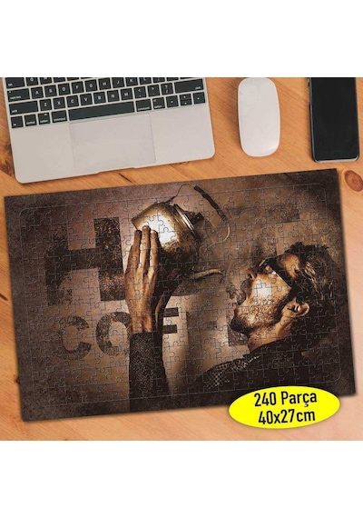 Hot Coffee Sıcak İçecek 240 Parça Puzzle Yapboz-95293081