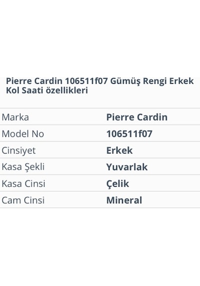 Pierre Cardin 106511F07 Erkek Kol Saati