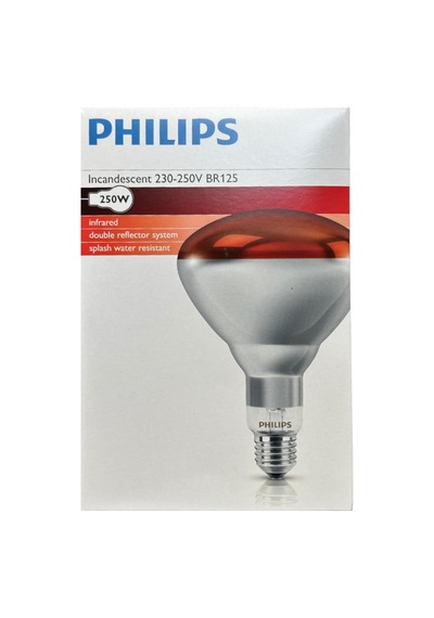 Philips 250w Kızılötesi Infrared Hayvan Isıtma Ve Fizik Tedavi Lambası, Kırmızı Işık, Br125