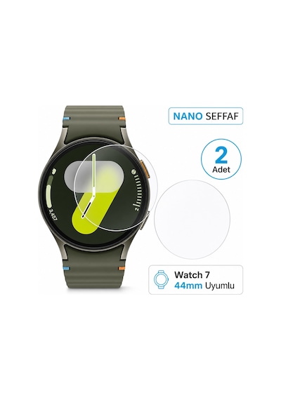 Samsung Galaxy Uyumlu Watch 7 44mm Ekran Koruyucu Nano 2 Adet