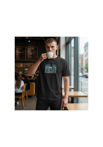 Urbantrendstore Unisex Sonsuza Kadar Funny Eğlenceli Oversize Fit Rahat Geniş Salaş T-shirt Günlük Tişört Siyah